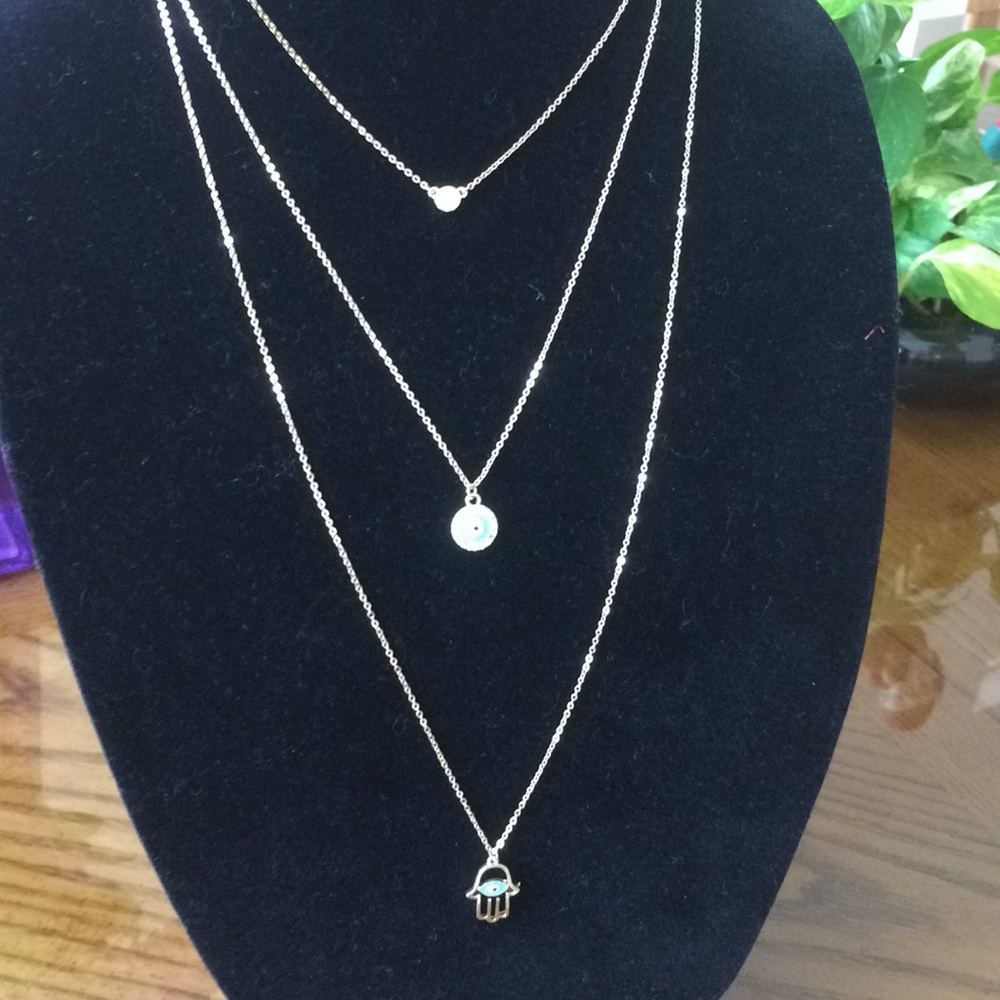 ❤️💔BEAUTIFUL THREE IN ONE NECKLACE WITH HAMZA💔❤️ - Picture 6 of 8